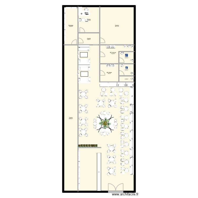 Atlas Lounge. Plan de 13 pièces et 660 m2