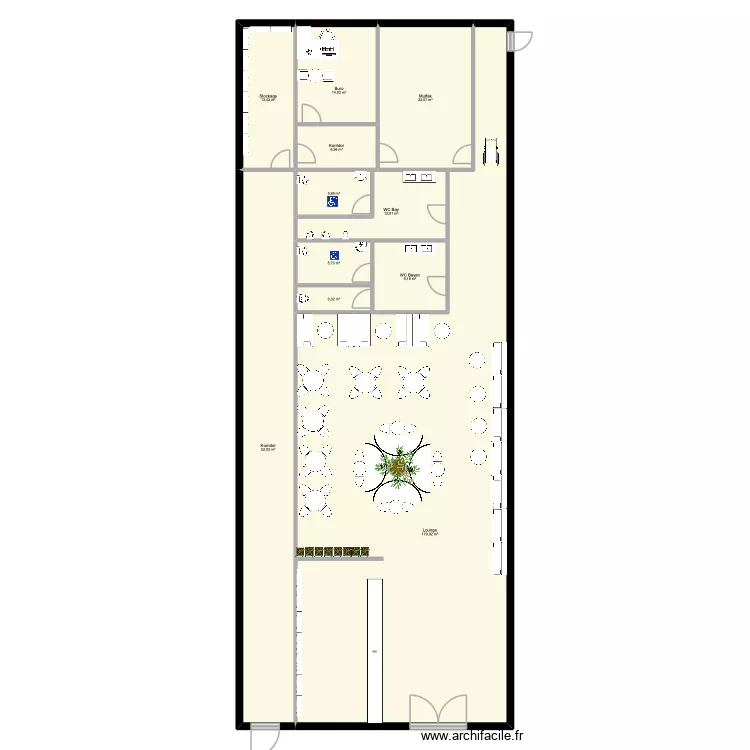 Atlas Lounge. Plan de 