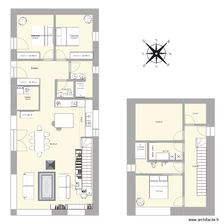Maison longue 6. Plan de Maison longue 6. Plan de