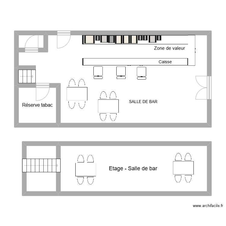 Plan de masse Tabac le KOFI 418. Plan de 5 pièces et 88 m2