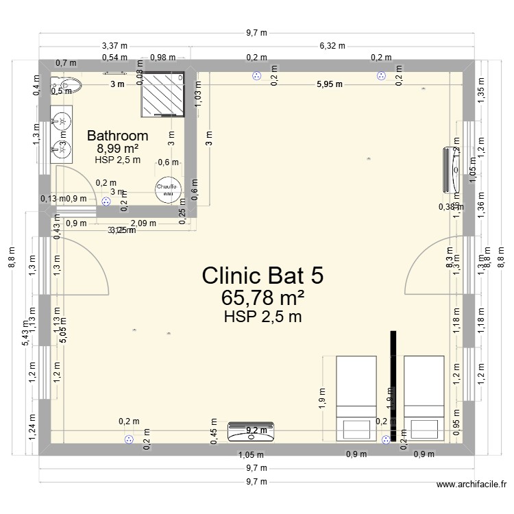 Clinic Bat 5. Plan de 0 pièce et 0 m2