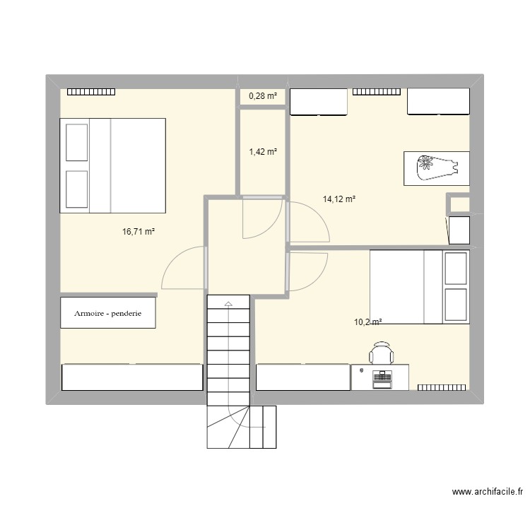 etage. Plan de 0 pièce et 0 m2