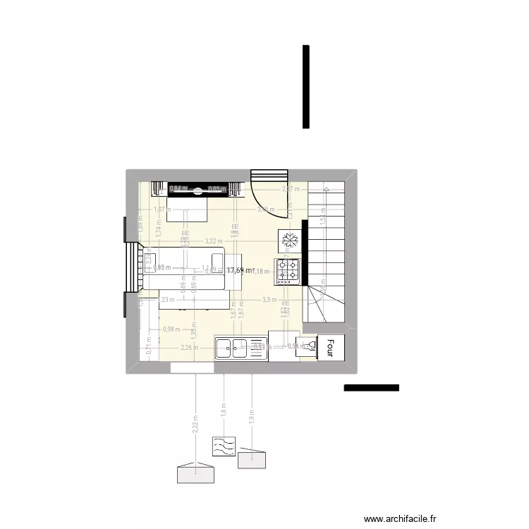 Maison. Plan de 3 et 40 m² Maison. Plan de 3 et 40 m²