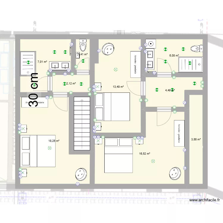 gîte. Plan de gîte. Plan de
