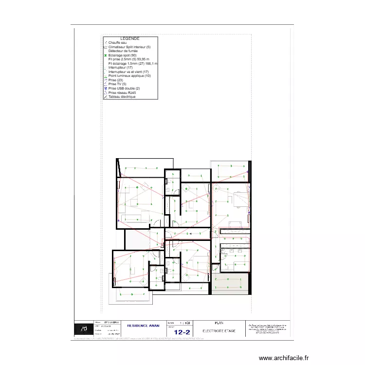 PLAN ELECTRIQUE ETAGE. Plan de 