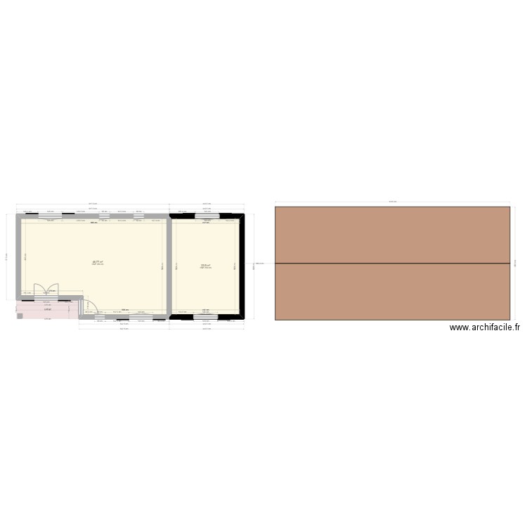 Maison Thibaut agrandissement. Plan de 0 pièce et 0 m2