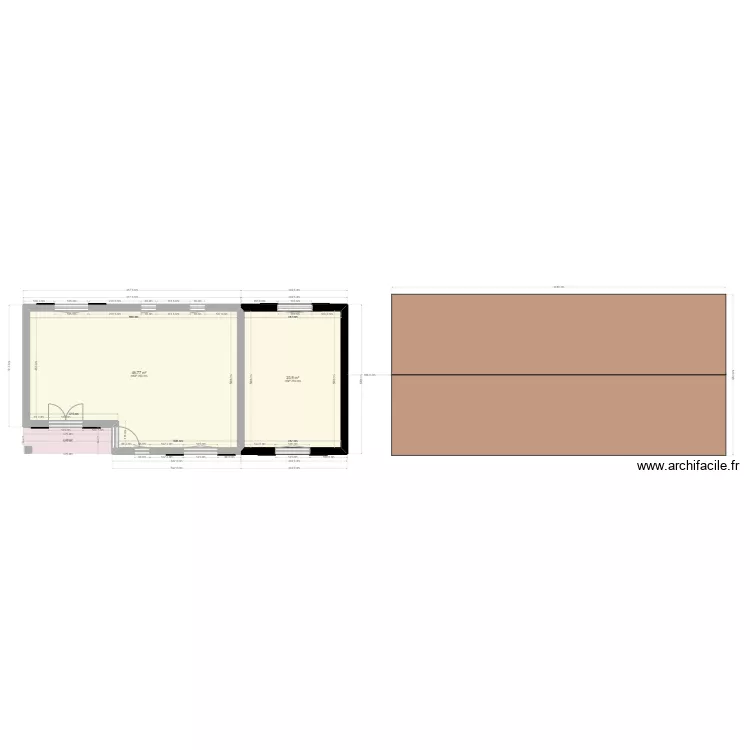 Maison Thibaut agrandissement. Plan de 