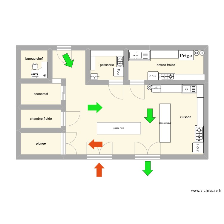 PLAN LOCAUX. Plan de 7 pièces et 52 m2