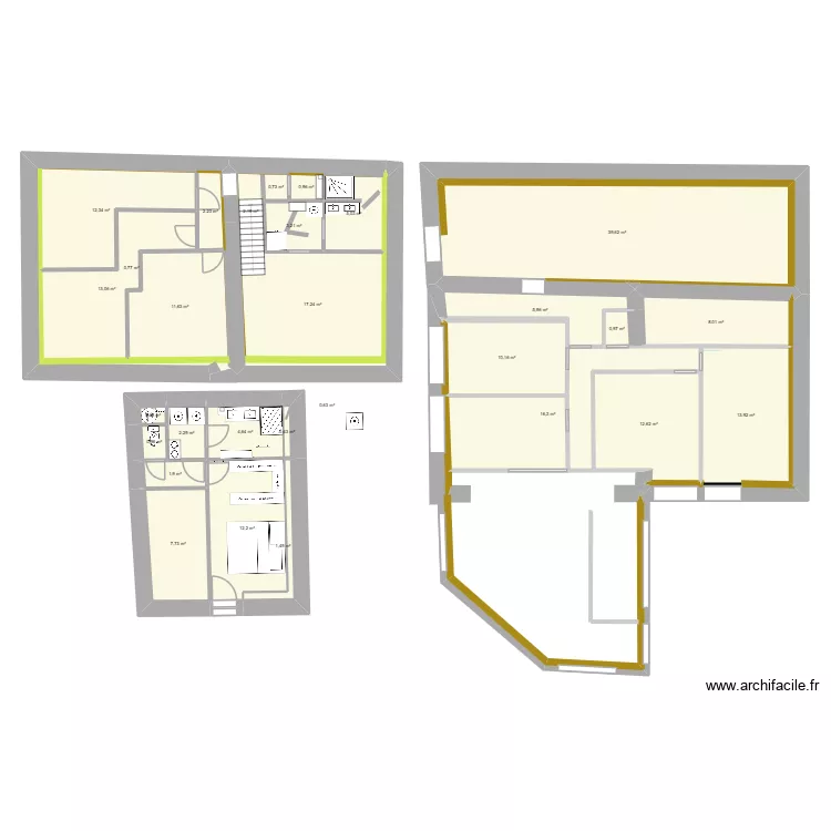 bressolles 3. Plan de 30 pièces et 252 m²