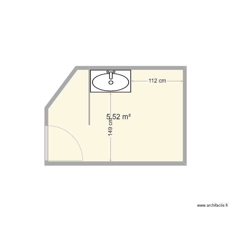 salle de bains future. Plan de 0 pièce et 0 m2