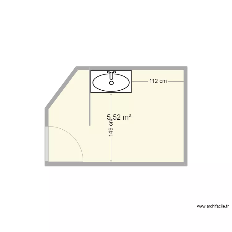 salle de bains future. Plan de 