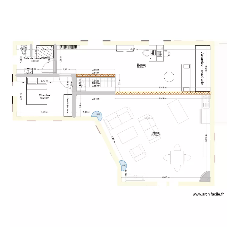 Maison Basque - Etage. Plan de 