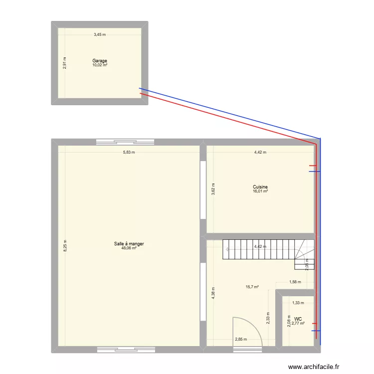 Plan Maison RDC. Plan de 5 et 93 m² Plan Maison RDC. Plan de 5 et 93 m²