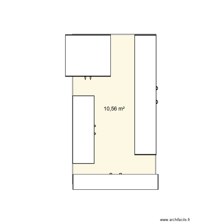plan. Plan de 1 pièce et 11 m2