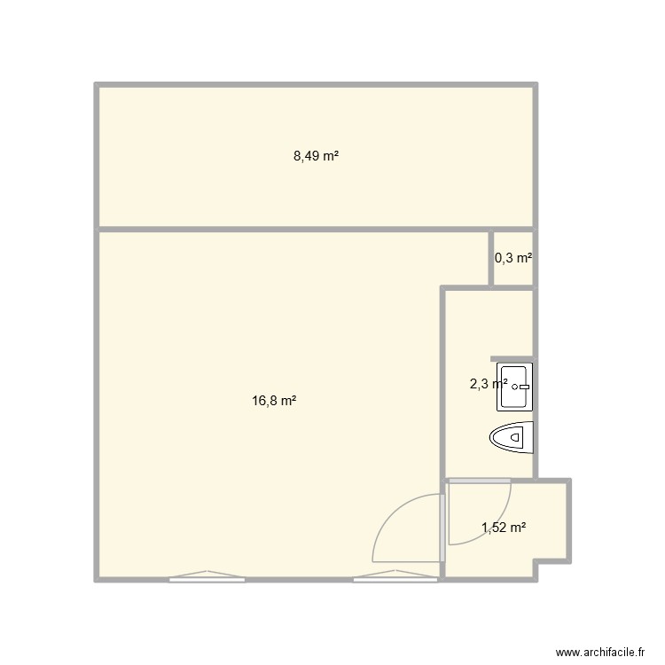 Louis. Plan de 5 pièces et 29 m2