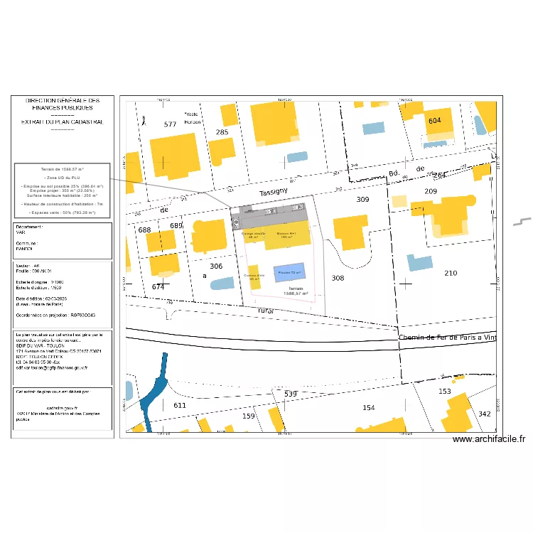 Projet lattre tassigny. Plan de 