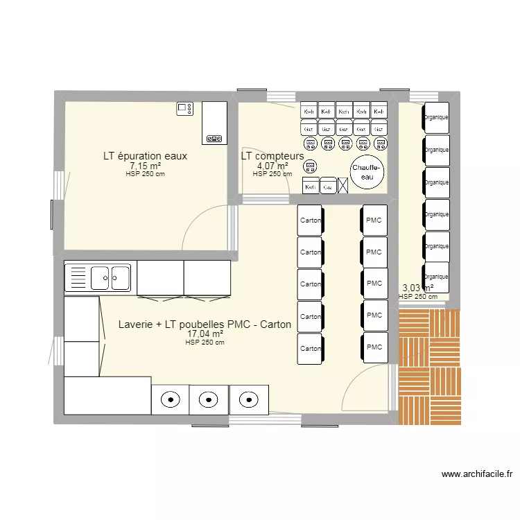 Projet proposition espace technique page 4-4. Plan de 
