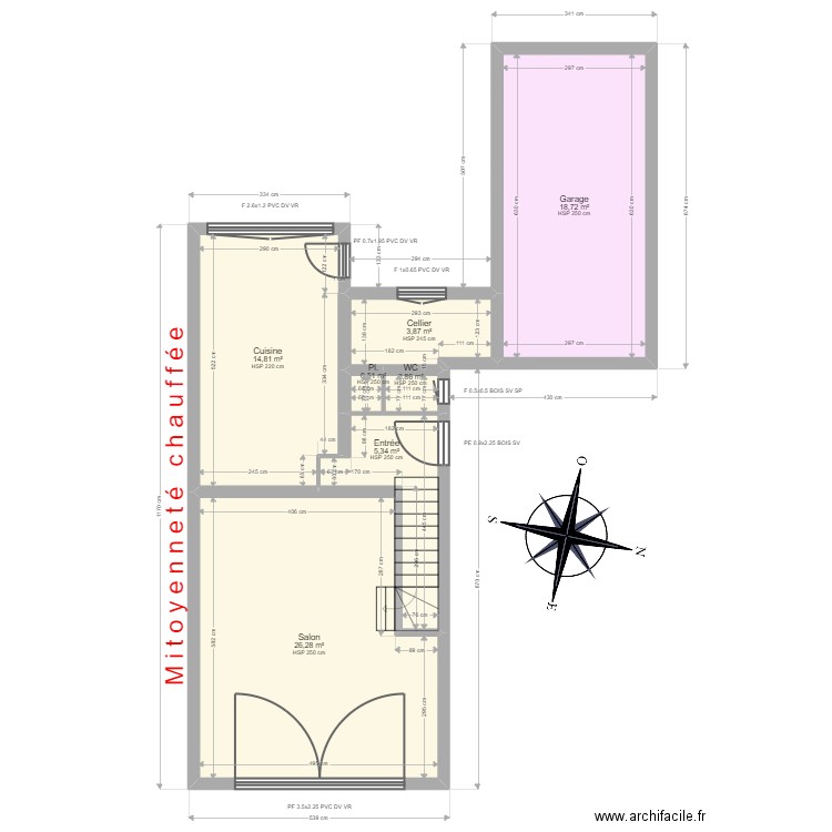 PAYS Valérie. Plan de 14 pièces et 109 m2