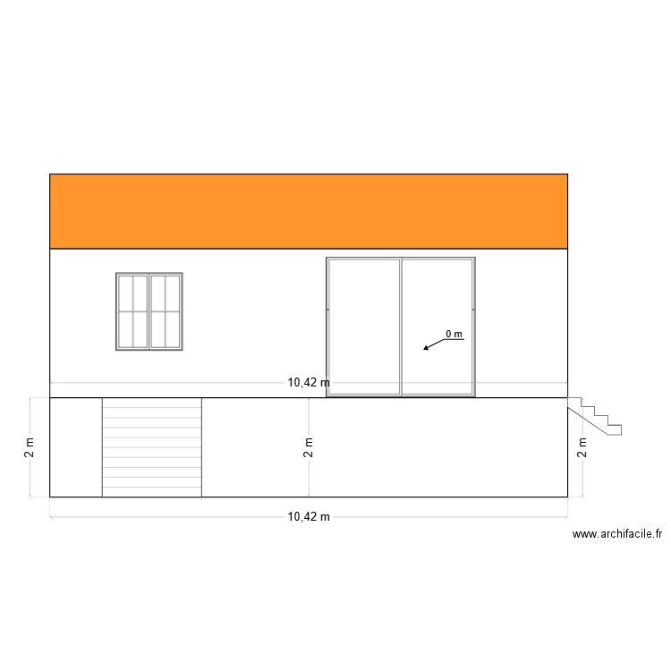 facade. Plan de 0 pièce et 0 m2