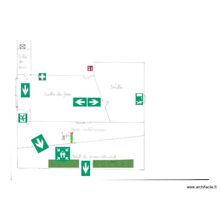 plan cr&egrave;che. Plan de 0 pièce et 0 m2