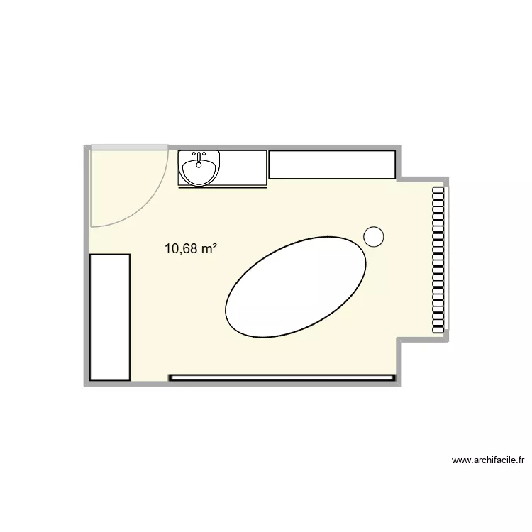 Stock. Plan de 1  et 11 m²