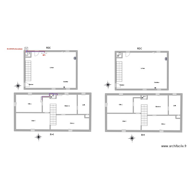 Maison Charles thibault . Plan de 4 pièces et 182 m2