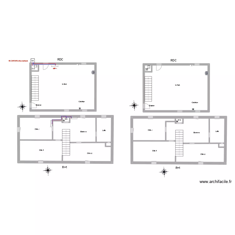 Maison Charles thibault . Plan de 