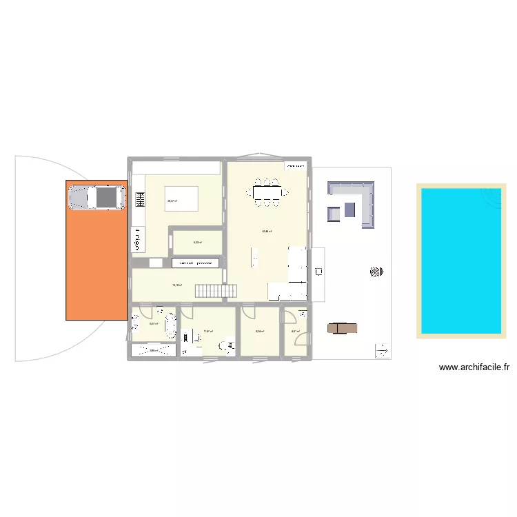 maison. Plan de 8 et 126 m² maison. Plan de 8 et 126 m²
