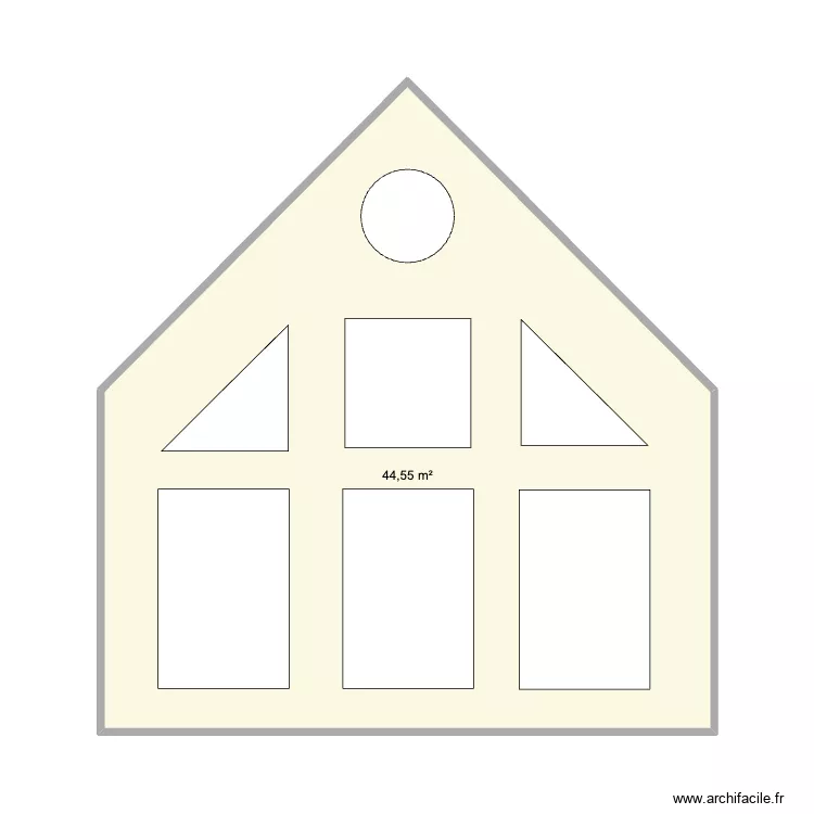 pignon fenetre. Plan de 
