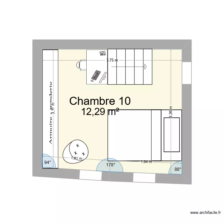 Fleury Maison 2 2ième étage projet. Plan de Fleury Maison 2 2ième étage projet. Plan de