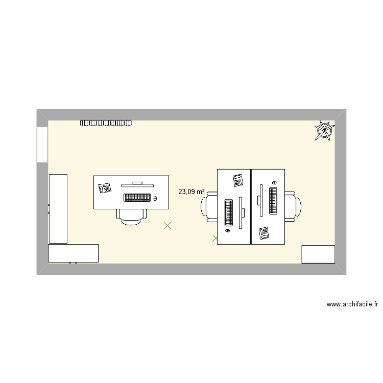 bureau. Plan de 0 pièce et 0 m2