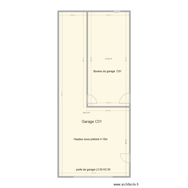 Garage C01 S2-11100-001. Plan de 0 pièce et 0 m2