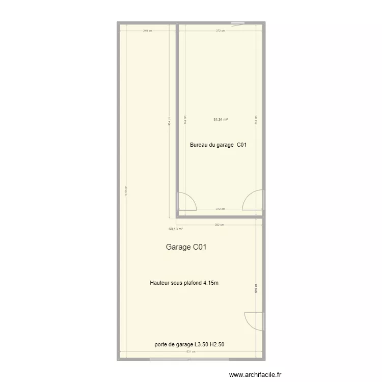 Garage C01 S2-11100-001. Plan de 