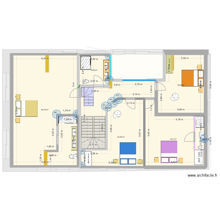 Maison Ecuelles Etage Version 24.12.2025. Plan de 12 pièces et 286 m2