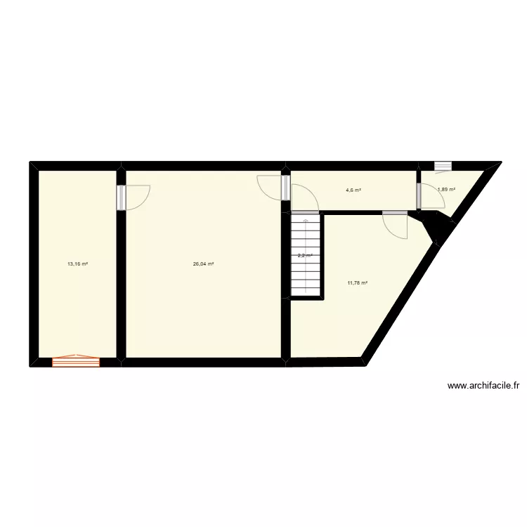 Doucet - appartement R+1. Plan de 