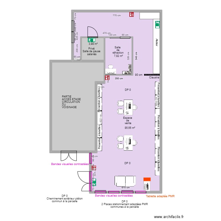 PROPTICA APRES TRAVAUX. Plan de 4 pièces et 129 m2