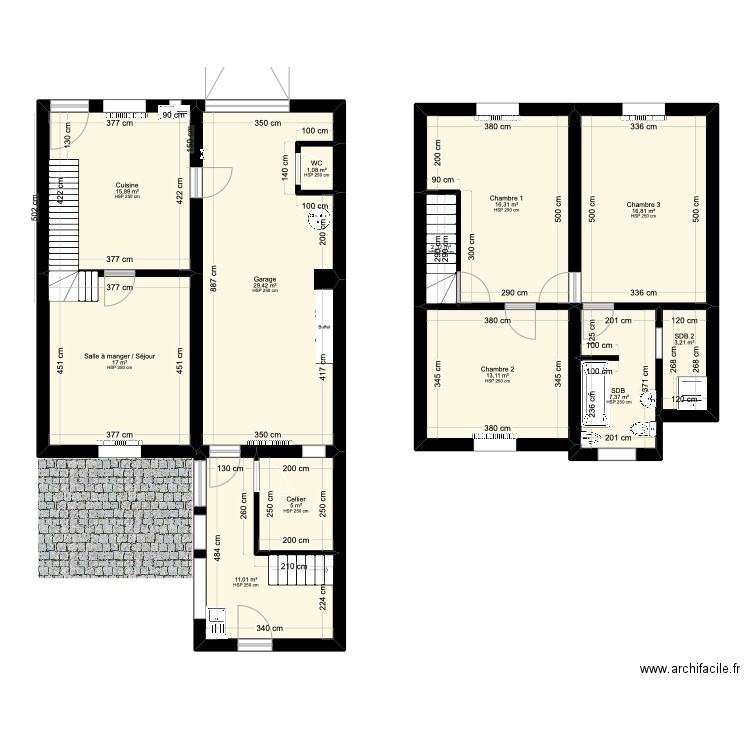 Champvans. Plan de 0 pièce et 0 m2