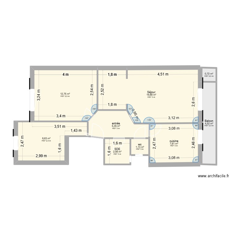 PLAN FONDERE MAJ COTE 18 09 25. Plan de 9 pièces et 63 m2