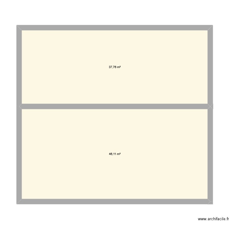 turny grange. Plan de 2 pièces et 84 m2