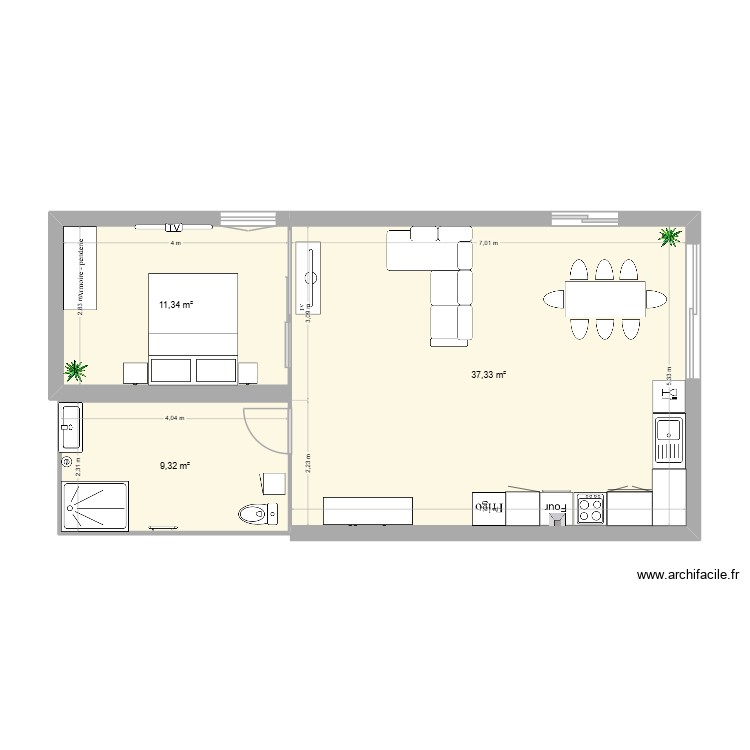 studio. Plan de 0 pièce et 0 m2 studio. Plan de 0 pièce et 0 m2
