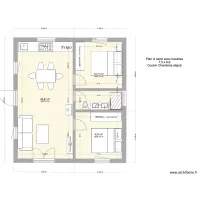 Plan A carr&eacute; avec meubles
