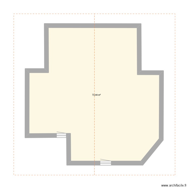 comble. Plan de 2 pièces et 147 m2