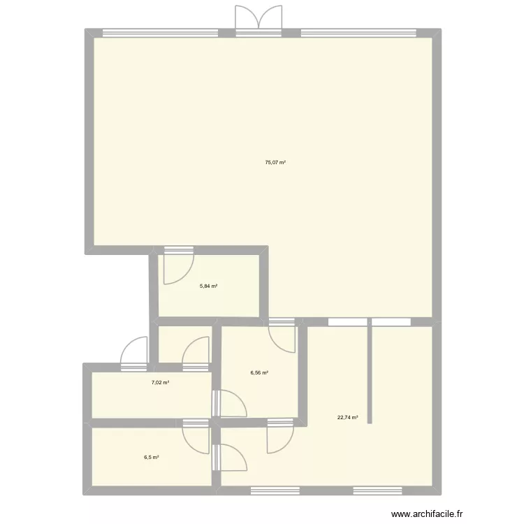 Projet Nice. Plan de 6  et 124 m²