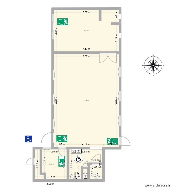 périscolaire colnet. Plan de 5 pièces et 143 m2