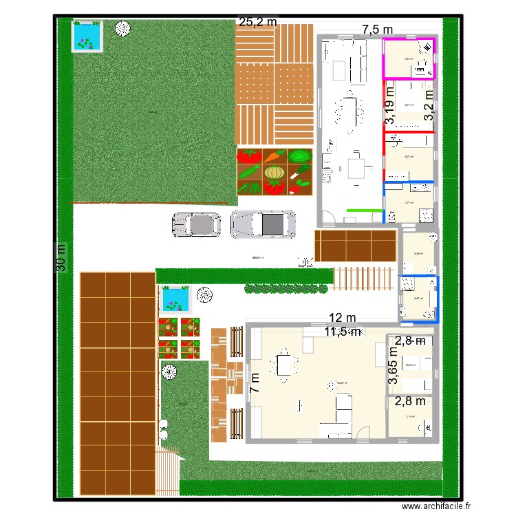 maison 2025. Plan de 10 pièces et 899 m2