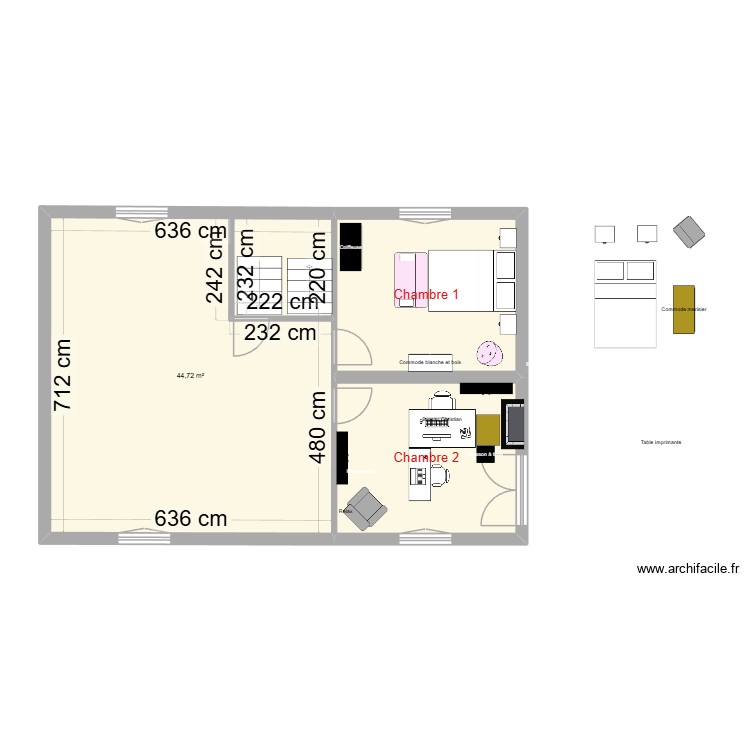 Plan 1 &eacute;tage 2. Plan de 0 pièce et 0 m2