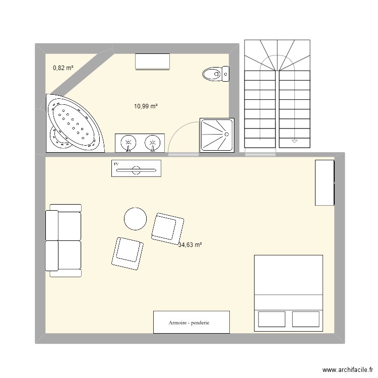 3eme. Plan de 0 pièce et 0 m2