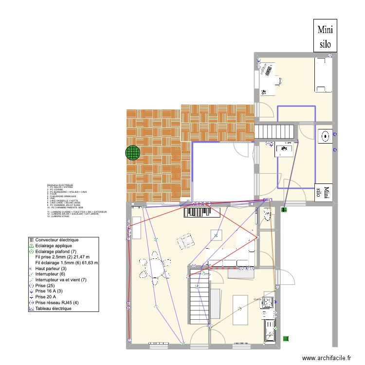 Maison bonne cote. Plan de 8 pièces et 86 m2