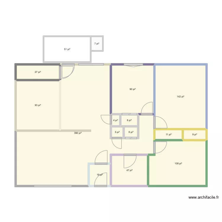 jet 3. Plan de 16  et 94 m²