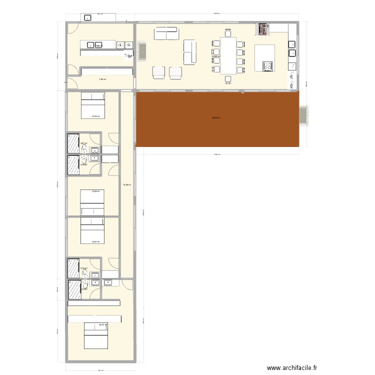 ReservaOutra3. Plan de 13 pièces et 231 m2